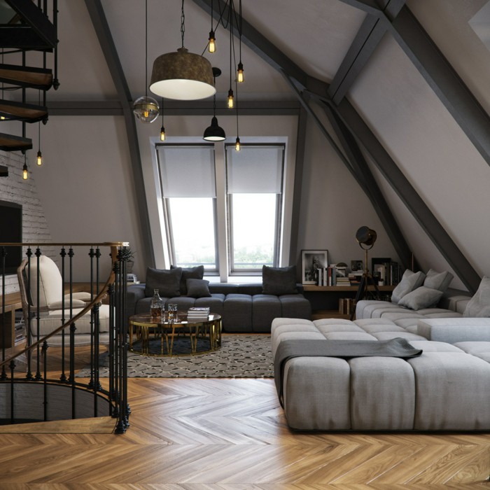 spiral-staircase-interior-design-loft-apartment-grey-furniture-lighting